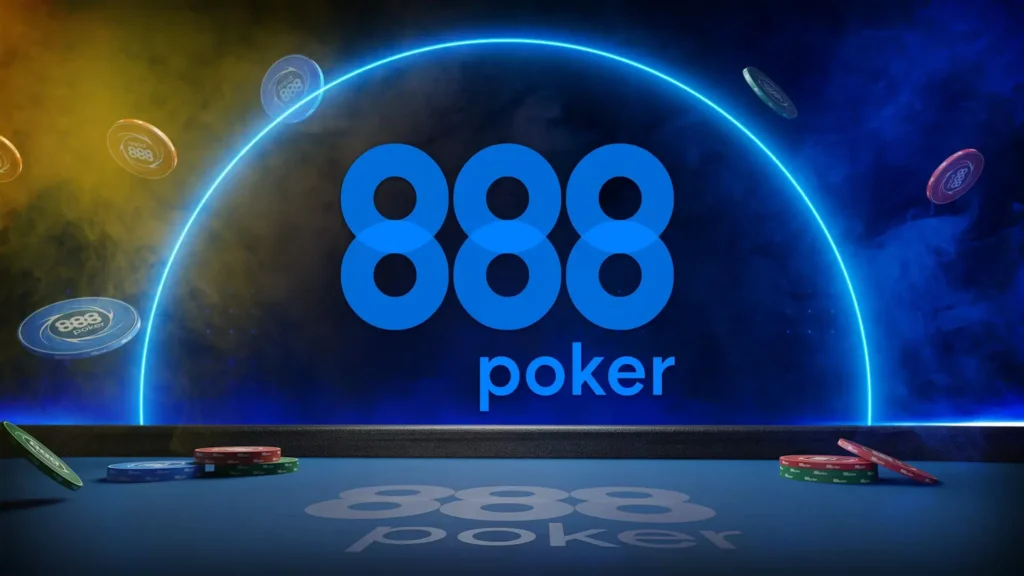 888poker logo blue