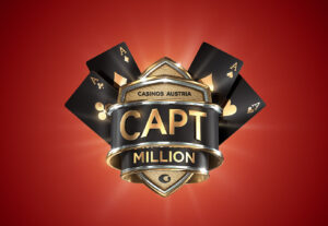 Ein Logo mit dem Schriftzug "CAPT Millionen". Es handelt sich um ein stilisiertes Design in den Farben Blau und Weiß.