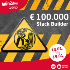 Ein Bild eines Facebook-100k-Stack-Builder-Werbegeschenks mit dem Datum 01/2025 in einem quadratischen Format.