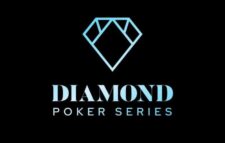 Ein stilisiertes Logo der Diamond Poker Series, bestehend aus einem glänzenden Diamanten und dem Schriftzug "Diamond Poker Series".