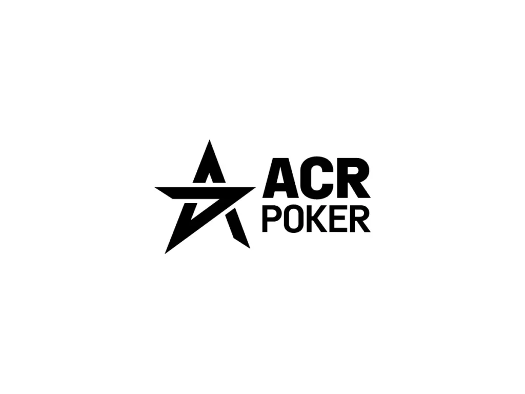 Ein stilisiertes Logo des Online-Pokeranbieters "Americas Cardroom" mit den Buchstaben "ACR" in einem modernen Design.