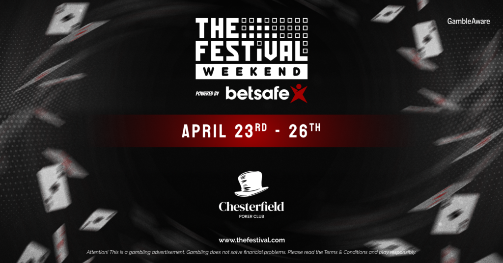 Ein Bild von einem Facebook-Event mit dem Titel "TF Weekend x Betsafe 2025". Es zeigt ein stilisiertes Design mit verschiedenen Grafikelementen in den Farben Blau, Weiß und Schwarz.