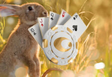 Ein lebhaftes Poker-Turnier mit Spielern in Aktion, die Karten halten und Chips setzen, um den Gewinner zu ermitteln. Die Atmosphäre ist gespannt und konzentriert, mit einem Ha