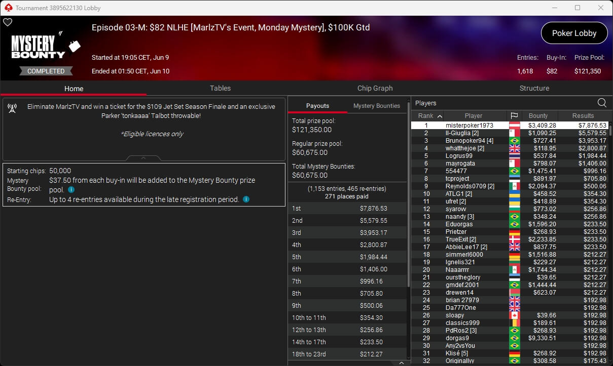 Ein professioneller Pokerspieler setzt seine Chips während eines Turniers in einem Casino.