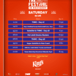 Ein Bild eines täglichen Zeitplans für Samstag, den 7. Juni, mit einer Liste von Aktivitäten und Veranstaltungen für den Tag.