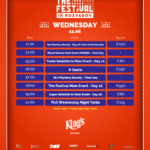 Ein Bild eines täglichen Zeitplans für Mittwoch, den 11. Juni. Es enthält verschiedene Veranstaltungen und Termine für den Tag.