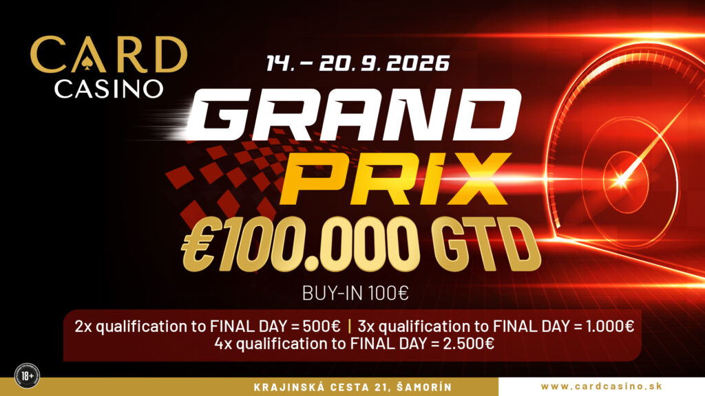 Der € 100.000 Grand Prix im Card Casino Samorin bei Bratislava