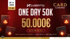 Luxon Pay One Day 50k am 26. September im Card Casino Samorin